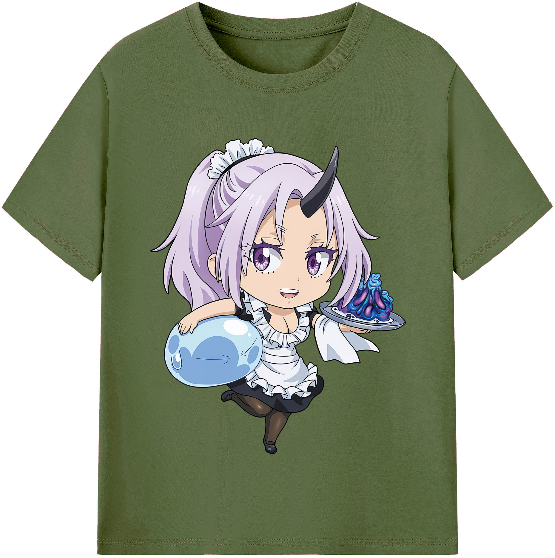 （画像用） 転スラ Regarding Reincarnated to Slime 綿100％半袖Tシャツ（フロントプリント）